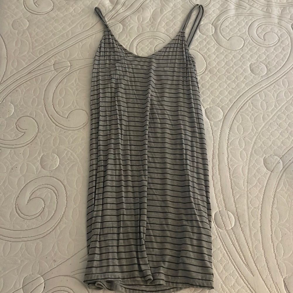 Gray and black striped dress!